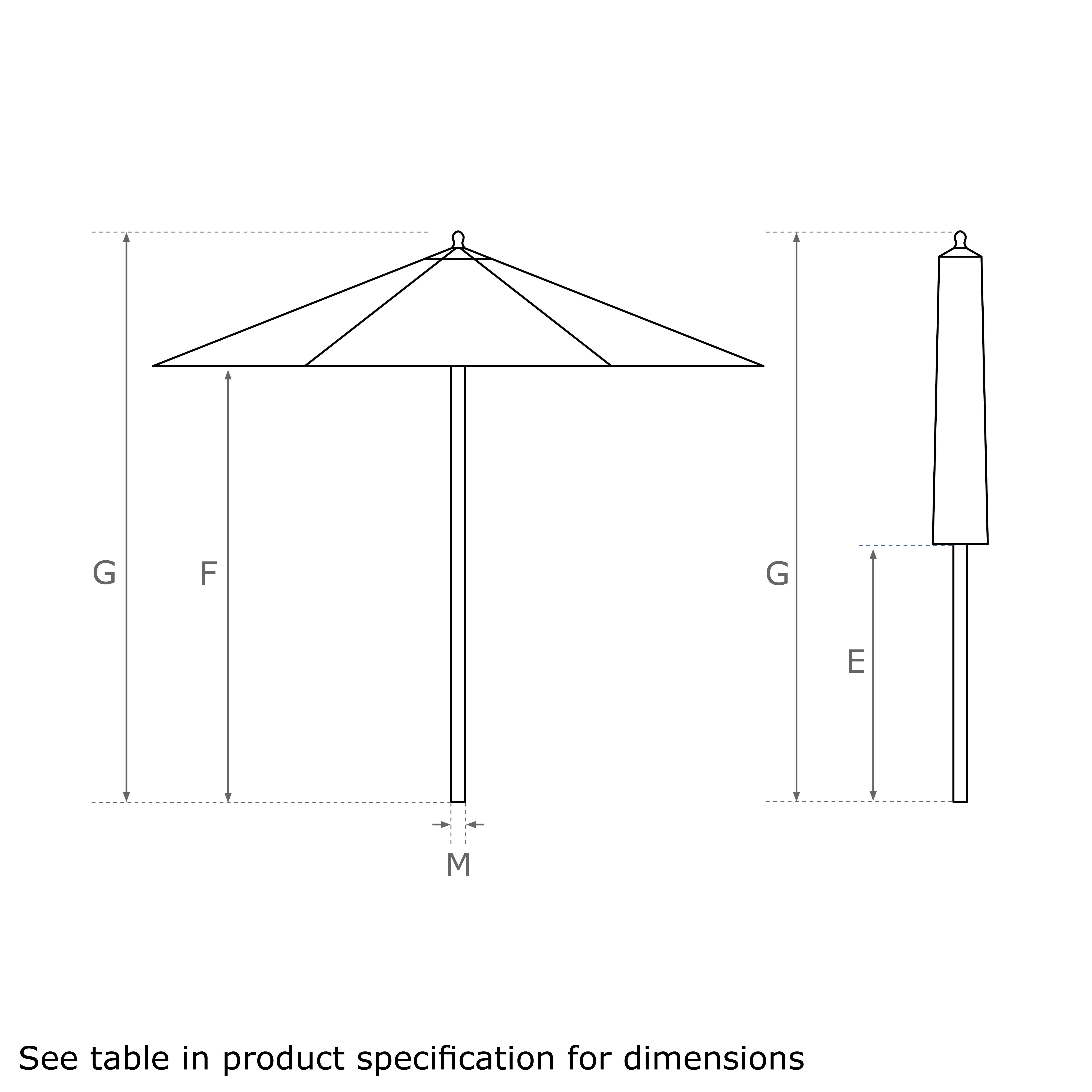 Classic Wood Framed 3.2m Round Parasols - Image 5