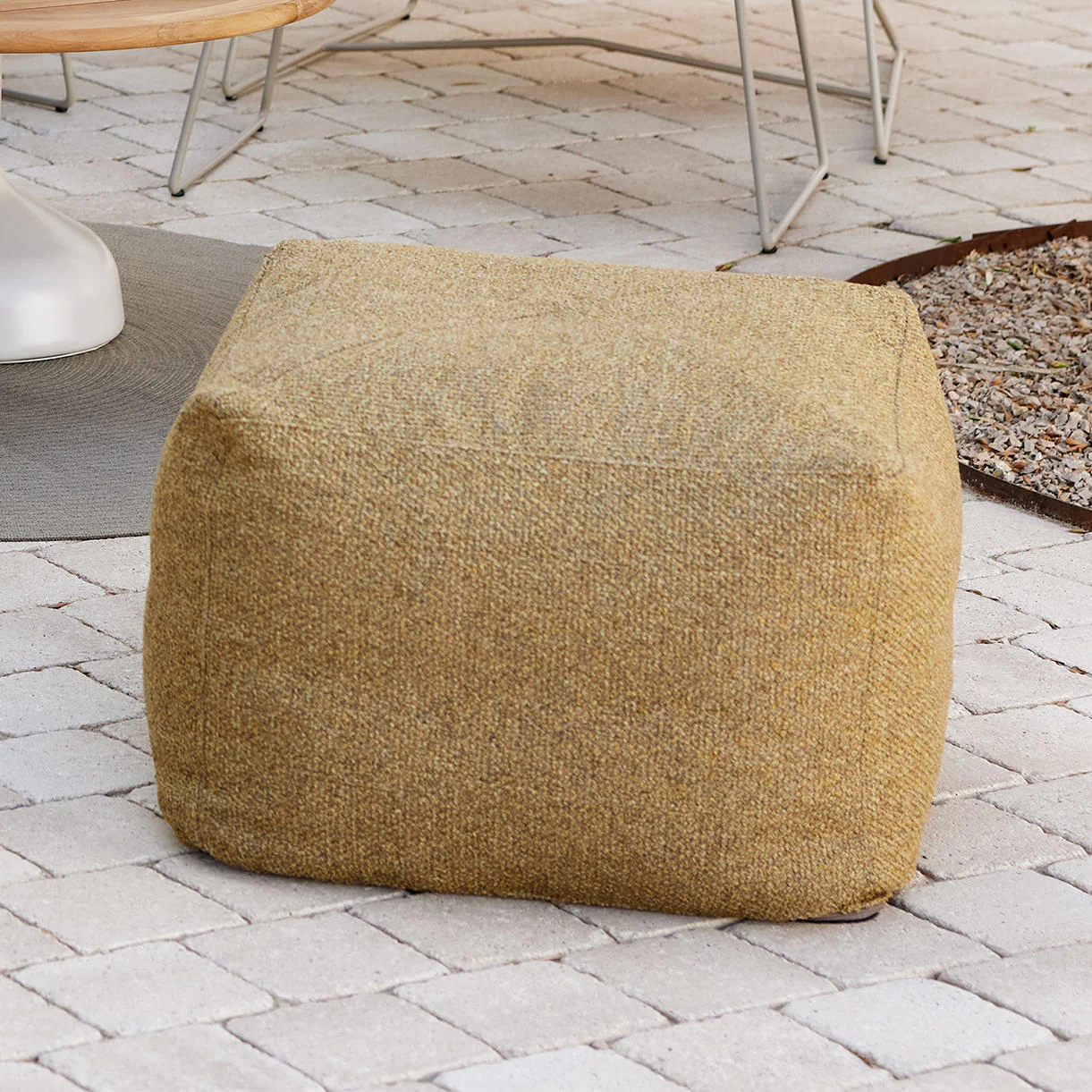 Divine Fabric Outdoor Footstool - Image 4