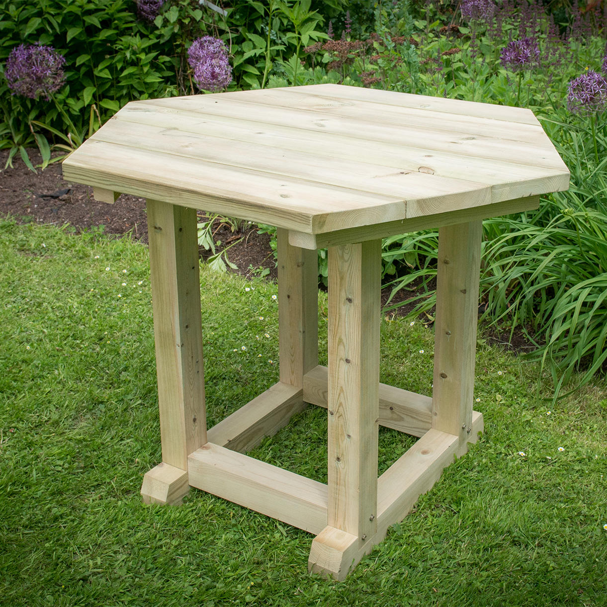 Furnished Cedar Tiled Roof Hexagonal 3m Gazebo - Image 3