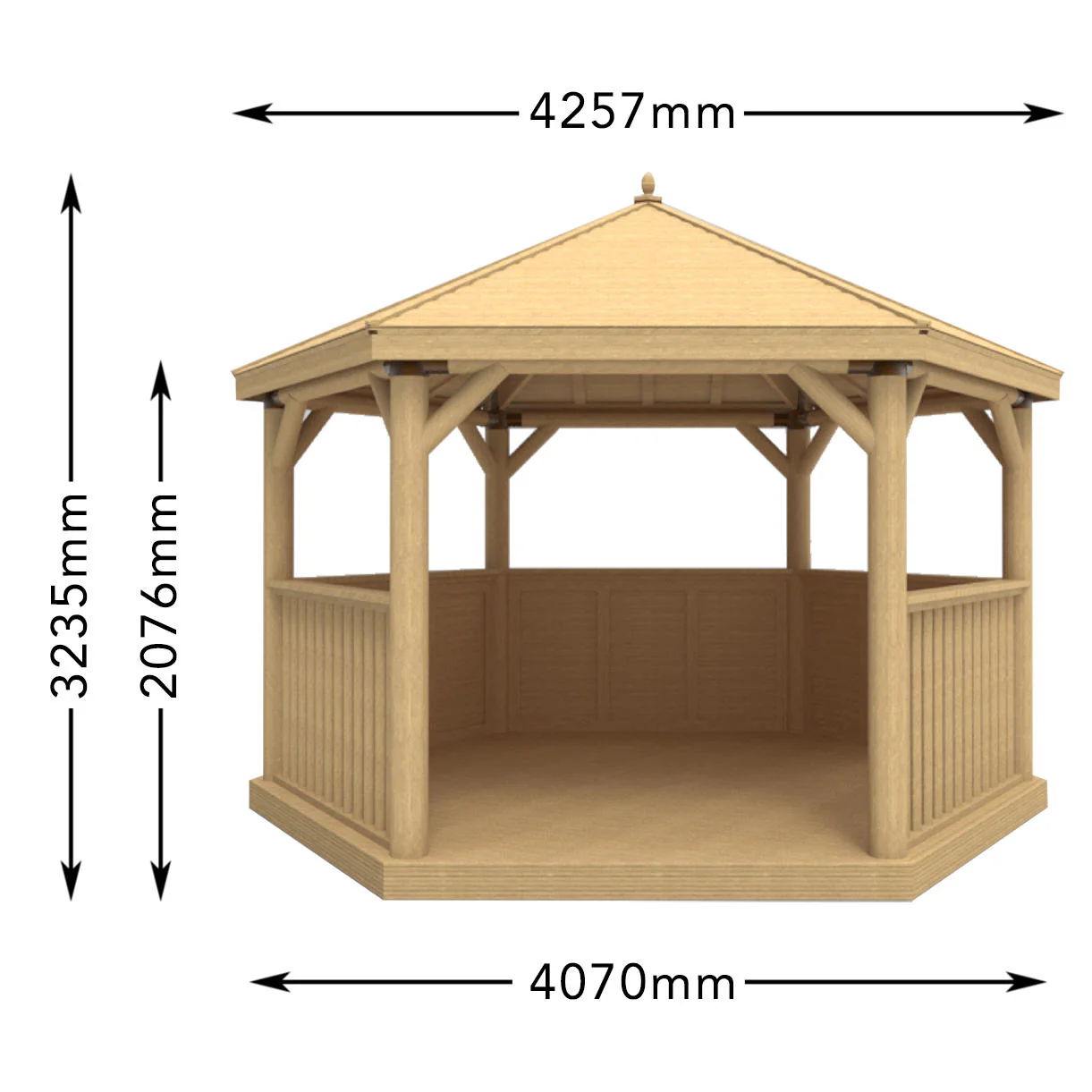 Furnished Thatched Hexagonal 4m Gazebo - Image 5