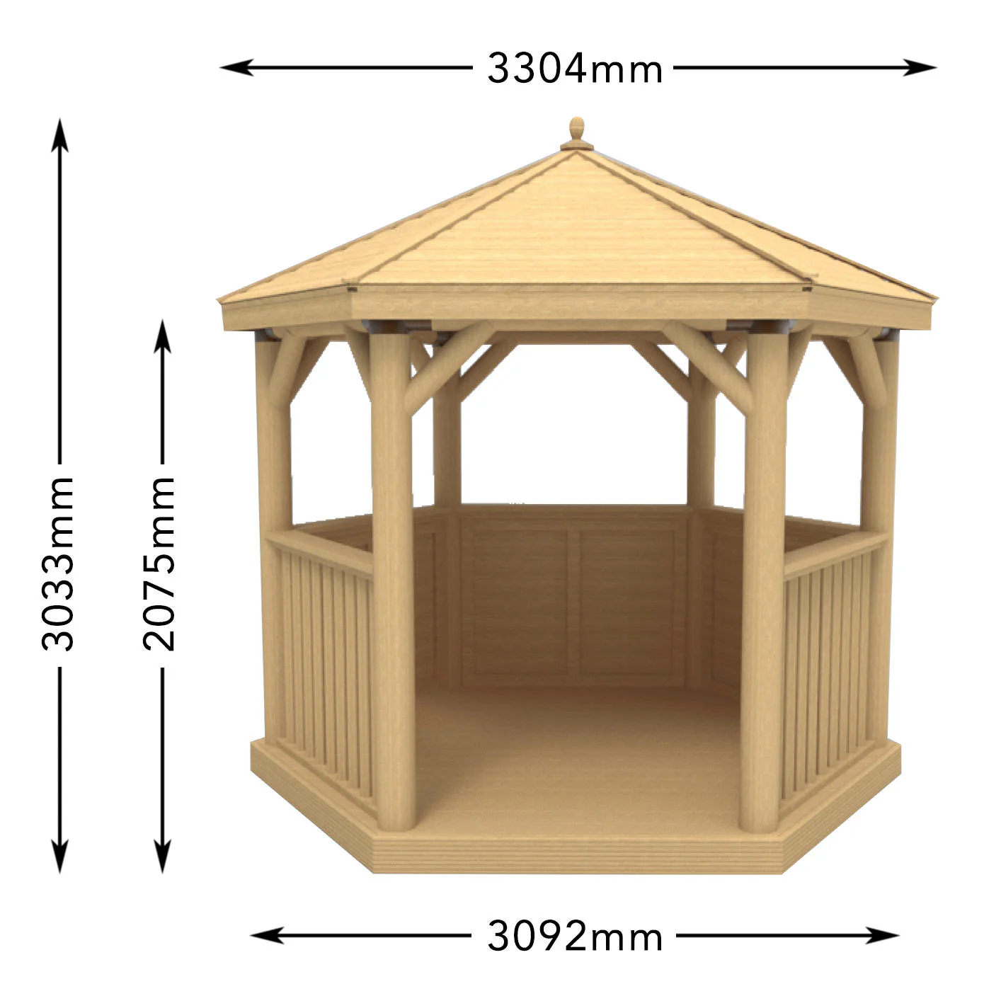Thatched Hexagonal 3m Gazebos - Image 2