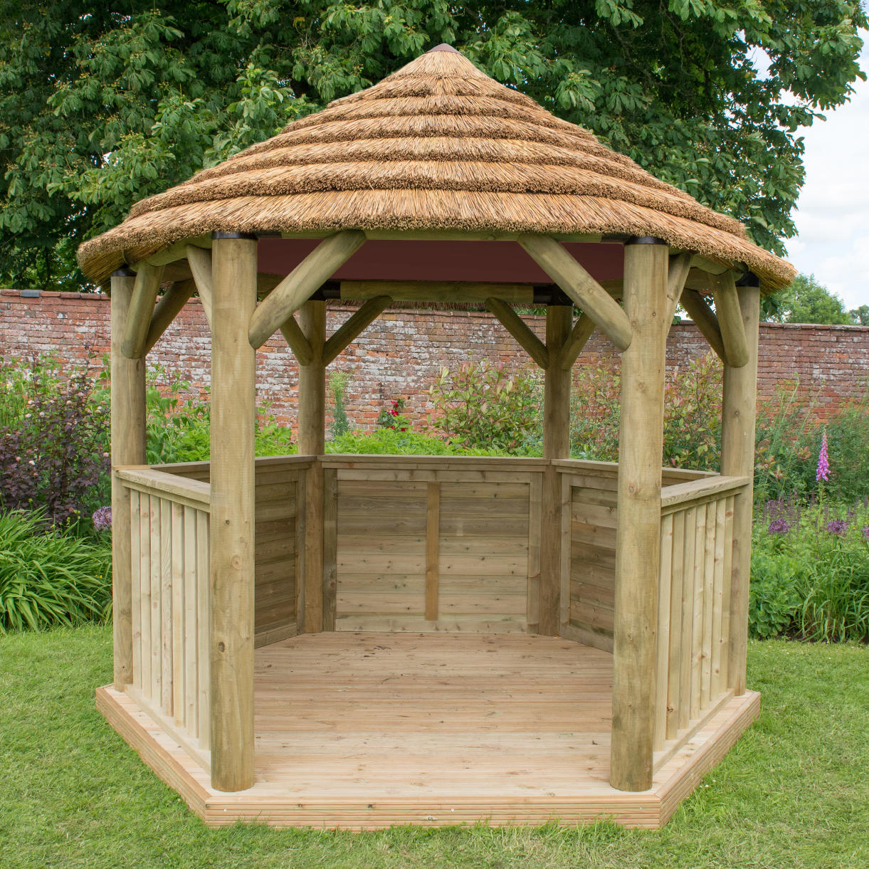 Thatched Hexagonal 3m Gazebos - Image 7