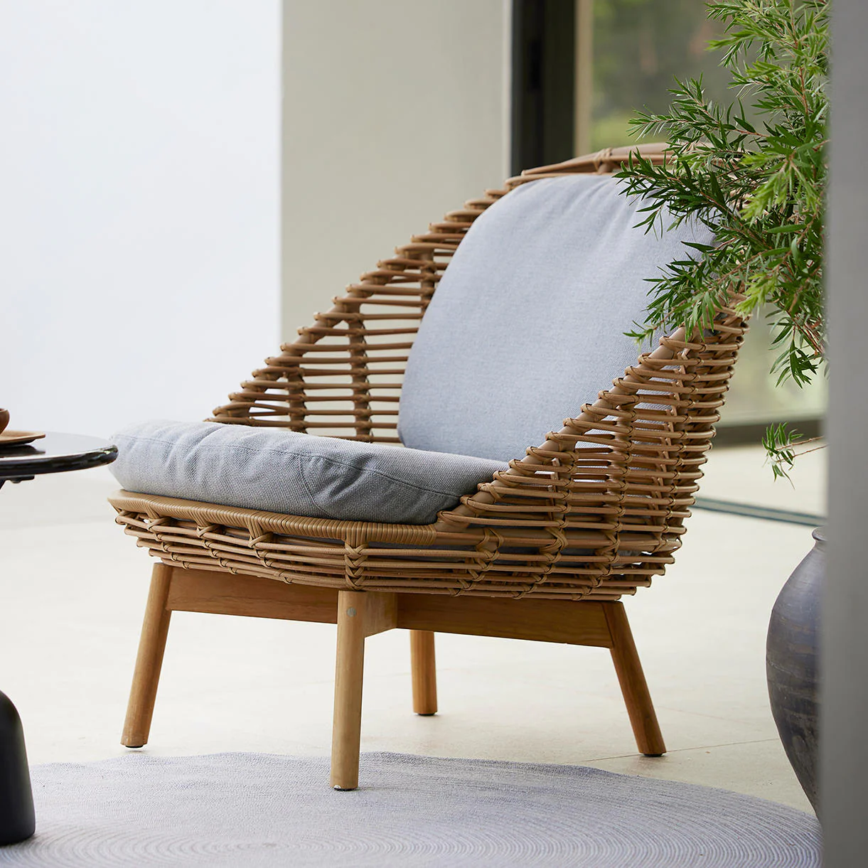 Hive Lounge Chair with Teak Legs