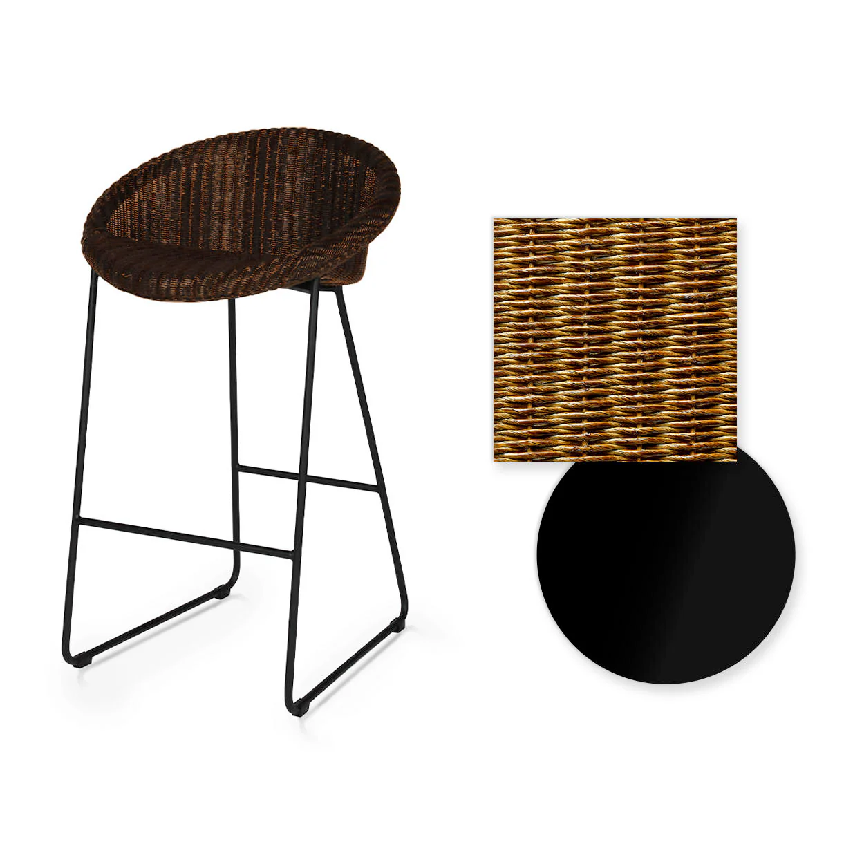 Joe Indoor Counter Stool Black Sled Base - Image 6