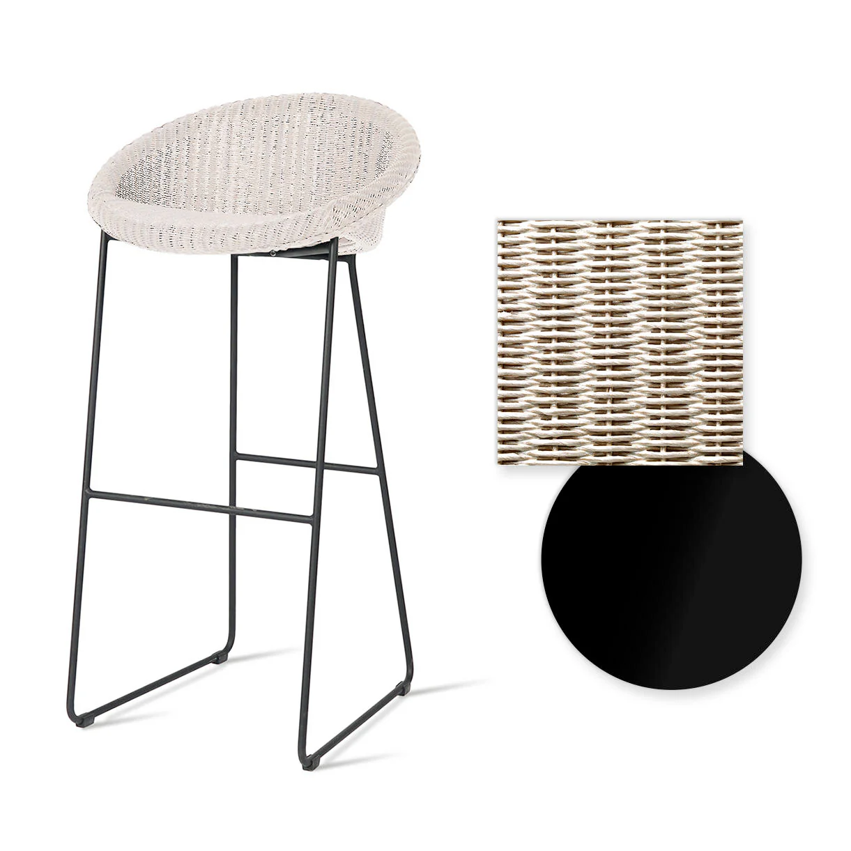Joe Indoor Bar Stool Black Sled Base - Image 16