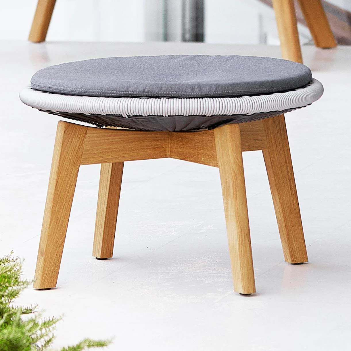 Peacock Weave Footstool