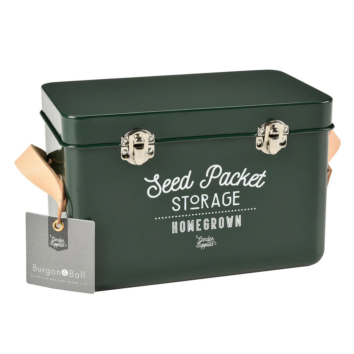Retro Leather Handled Seed Tin - Image 5