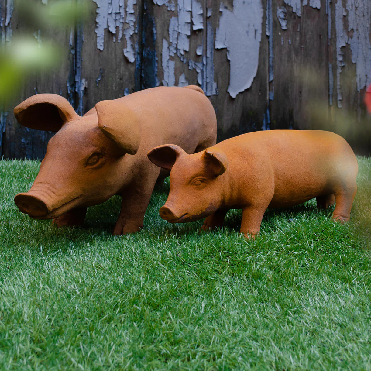 Rusty Garden Pigs