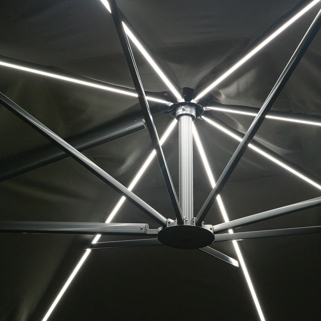 Sunrise Rectangular 3m x 4m LED Cantilever Parasol - Image 4