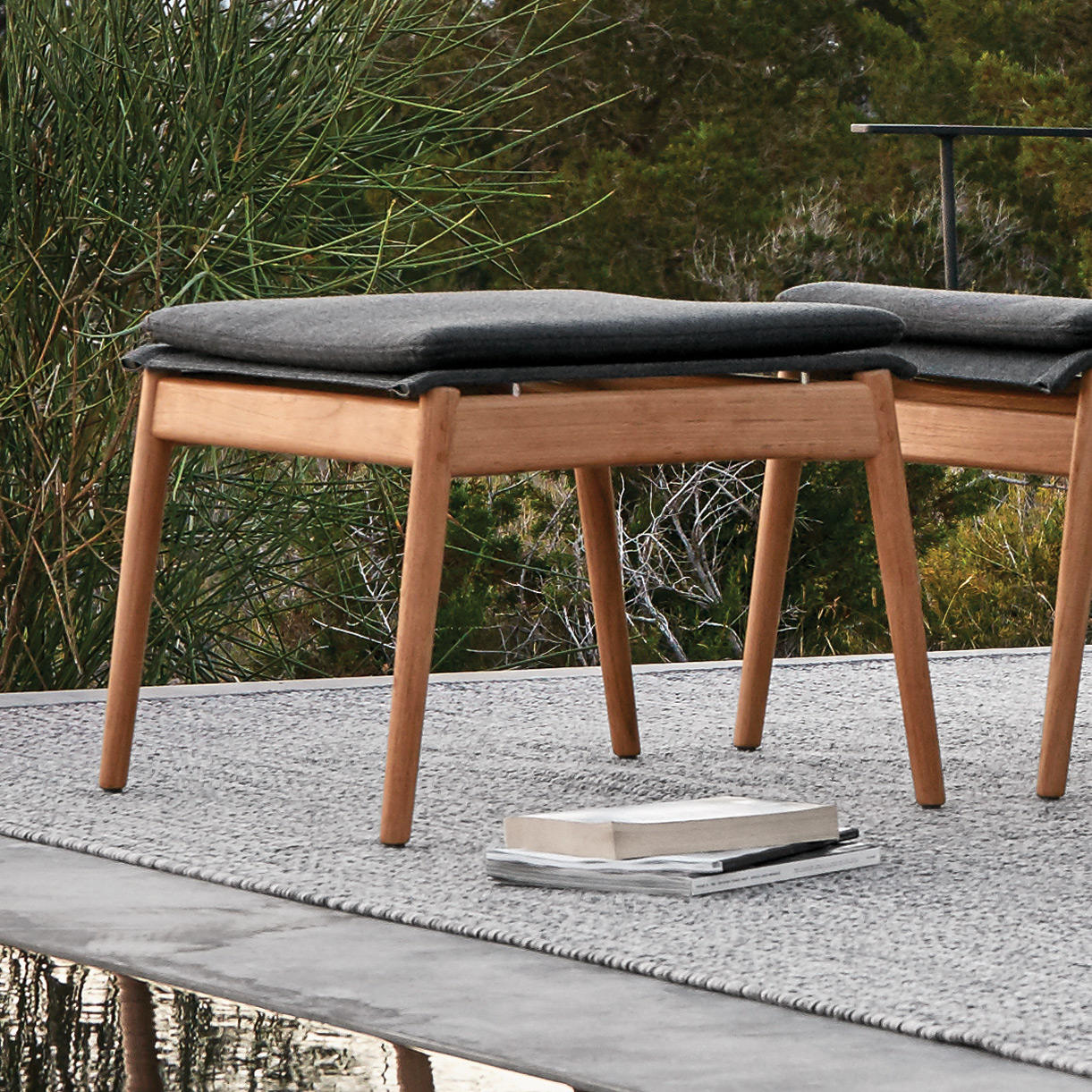 Sway Teak Ottoman